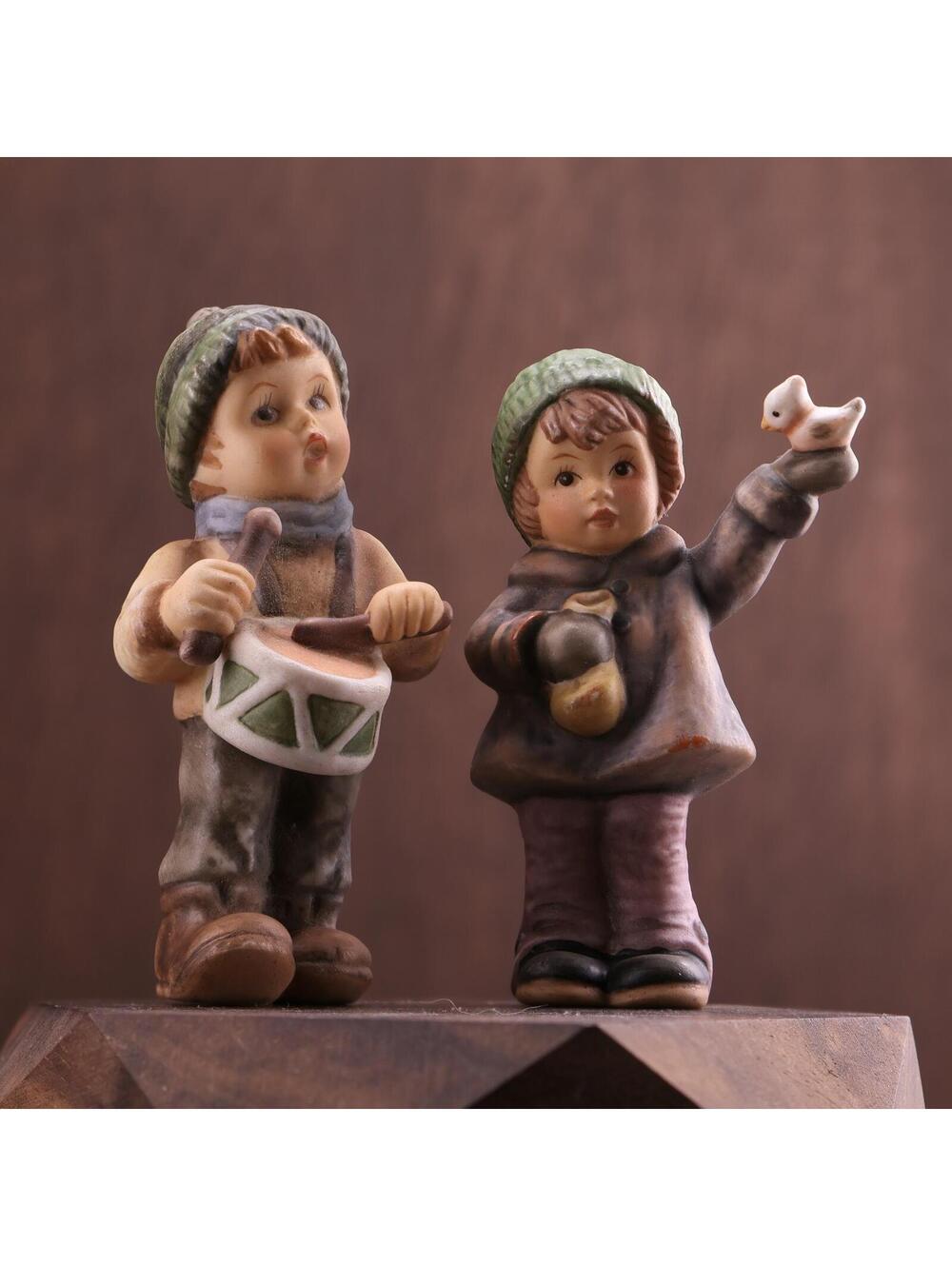 Goebel Berta Hummel Porcelain Figurines “Drummer Boy” & “Crowning Touch” 1999
